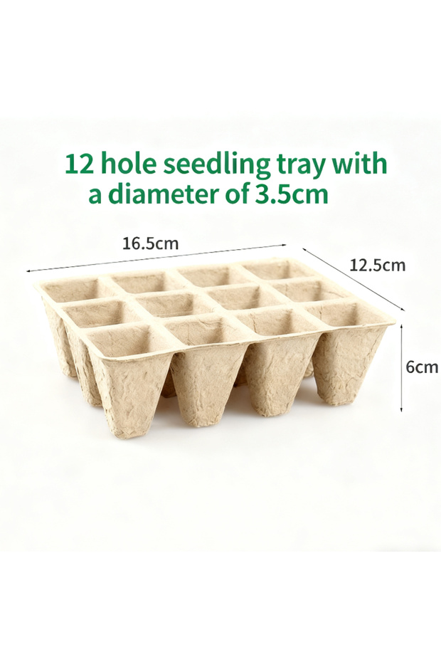 20Pcs 12 holes 10/12Grids Cell Nursery Pots for Seedling,Starter Tray Biodegradable Pulp Seedling Cu