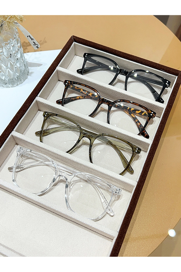 4PCS-C6 1Pc/3Pcs/4Pcs/5Pcs/6Pcs European and American Classic Popular Square Frame Glasses Set Men's