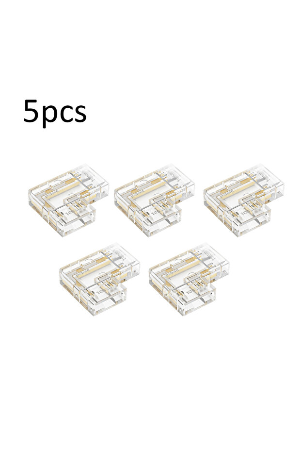 For 8mm 2pin IP20 5pcs 5PCS L-Shape COB LED Strip Connector Seamless 2/3/4pin 8/10mm Corner Connecto