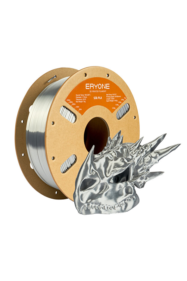 Silver Eryone 1KG Silk PLA Premium Filament 3D Print,1.75mm Multicolor Available 1kg silk pla filame