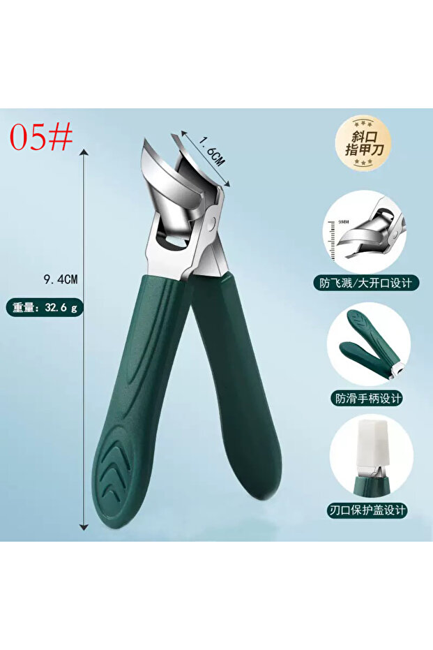 05-1pc 25° Slant Edge Nail Clipper Wide Opening Stainless Steel Professional Ingrown Toenail Tools E