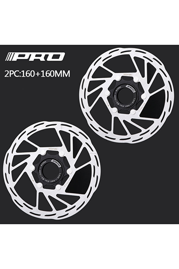 2PC 160-160MM 2PC Bicycle Centerlock Rotor Durable Bicycle Disc Brake Rotor 140/160/180/203mm Road M
