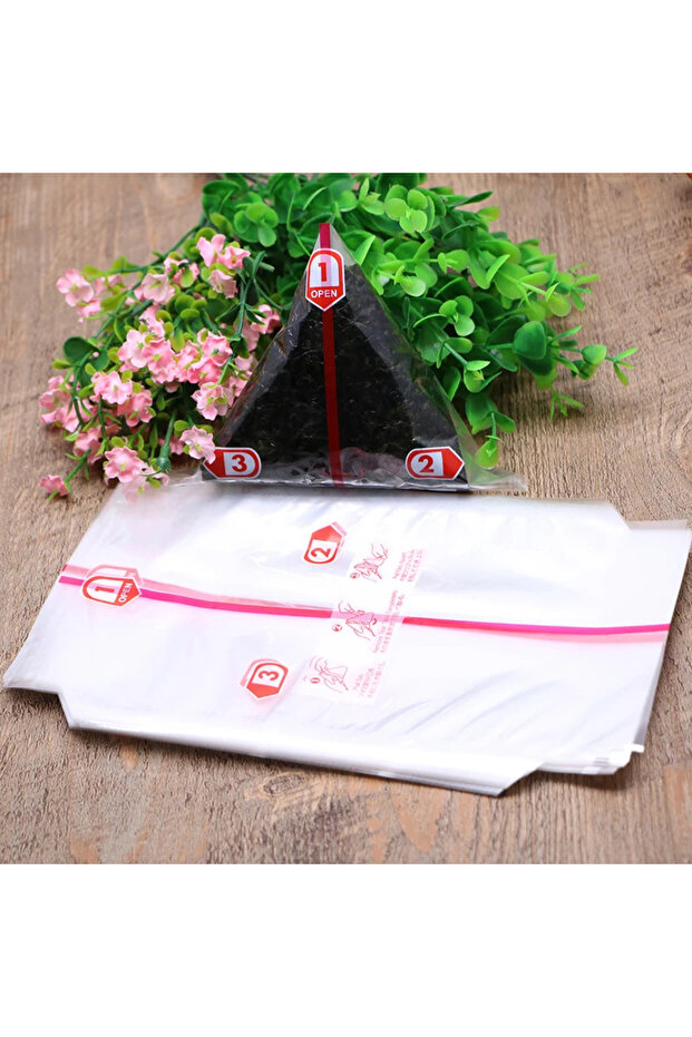 100pcs 20/50/100 Pcs Food Grade Double Layers Japanese Triangle Rice Ball Seaweed Onigiri Wrappers S