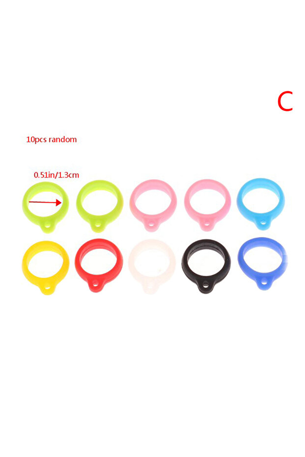 13MMrandom 10Pcs Ring Rope Pen Lanyard Holder Soft Hoop Universal 8mm/13mm/20mm/16mm Silicone Ring