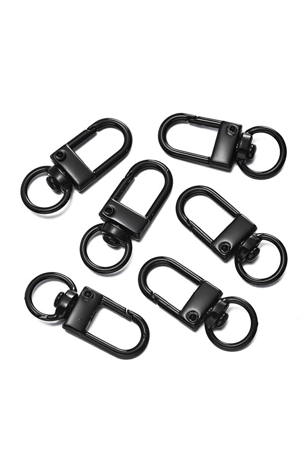 Black 10pcs/Lot High Quality Colorful Alloy Snap Lobster Clasp Hooks Keychain Findings for DIY Key C