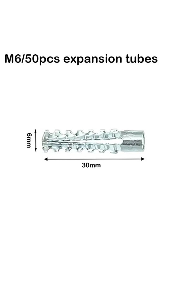 M6 50pcs 20/50/100sets Metal Serrated Expansion Tube Self Tapping Screws Pipe Drilling Plug for Conc