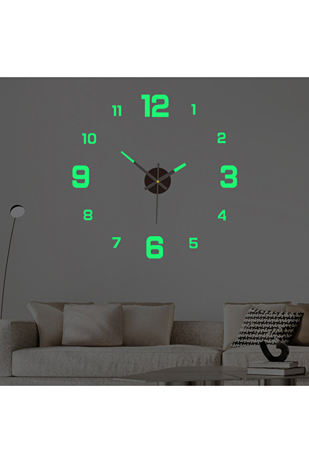 Luminous 40cm Luminous Digital Clock DIY Stereoscopic Wall Clock Silent Clock Living Room Bedroom Wa