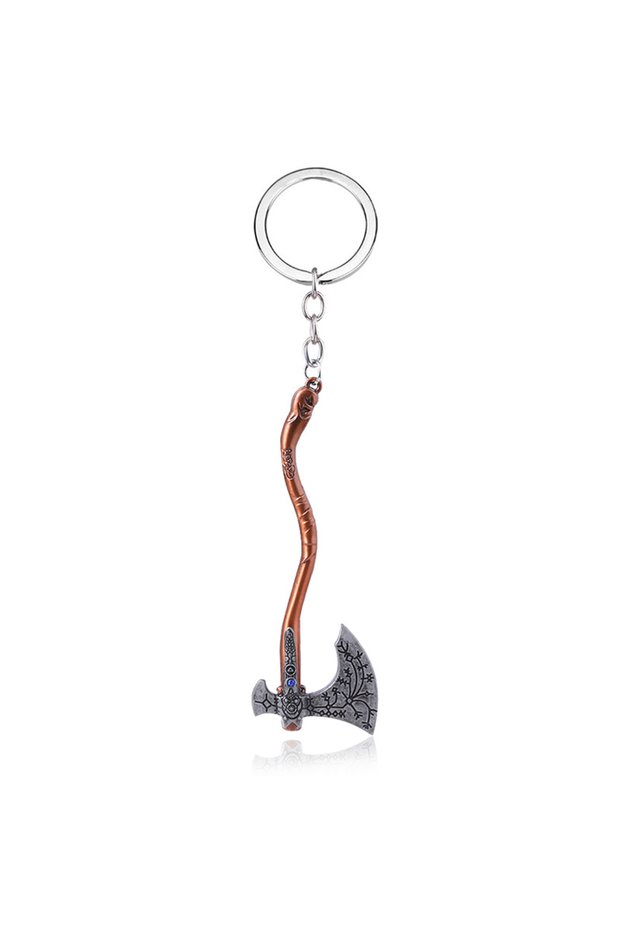K00408 Game Peripherals God Of War 4 Chaos Blade Greatsword Keychain Kratos Axe Model Mask Pendant C
