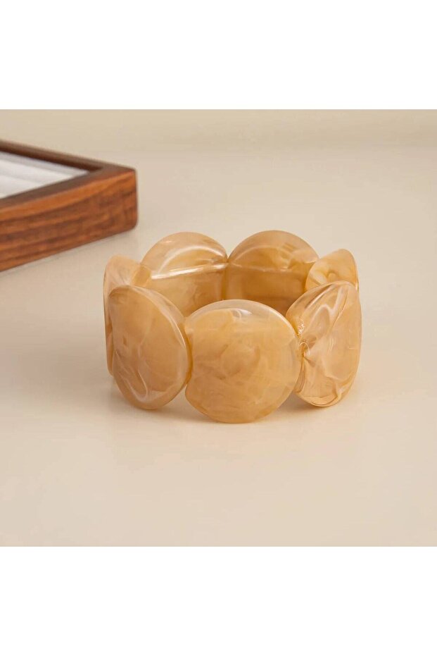 Style 6 IngeSight.Z 6 Style Boho Punk Geometric Acrylic Resin Elasticity Bangles Women Vintage CCB B