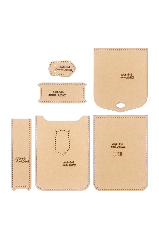 Brown 1set DIY Leathercraft Kraft Paper Pattern Templates Kit for Small Crossbody Bags & Phone Bags