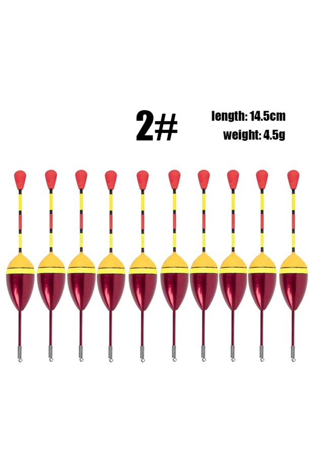 10pcs red 10Pcs/Lot Promotion Fishing Floats Set Mix Size Color Foam Float Buoy Bobber for Fishing A