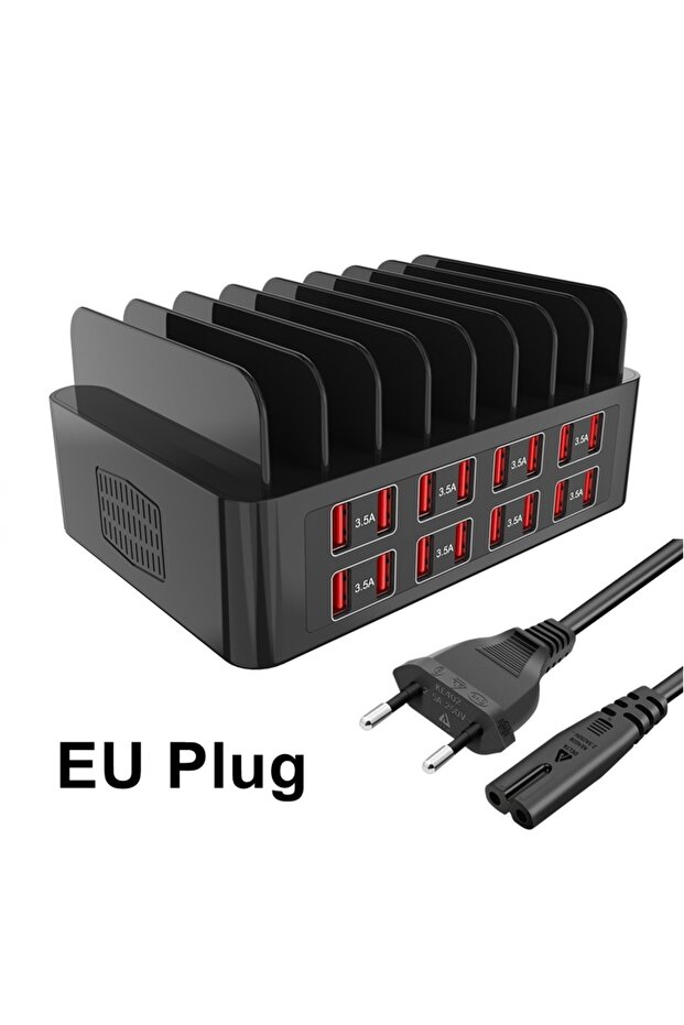 شاحن ASENGRY متعدد منافذ USB بقوة 150 وات من الاتحاد الأوروبي مزود بـ 16 منفذ USB وقاعدة شحن للكمبيوتر اللوحي لأجهزة Ipad