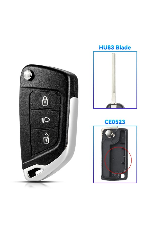 3B CE0523 HU83 Light KEYYOU For Peugeot 107 207 307 407 306 308 408 508 Partner CE0523 CE0536 Modifi