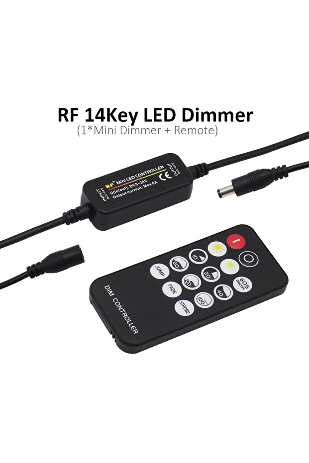 مفتاح RF14 باهتة LED DC12V باهتة 24 فولت 5 فولت 6 أمبير صغيرة لاسلكية RF 14 مفتاحًا 2.4 جيجا هرتز للتحكم عن بعد لـ 2835 5050