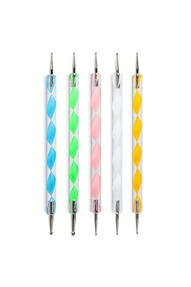 5 pcs DZ 27-Piece Professional Nail Set: Brushes + Dotting Tools + Liners + Palette & Stand | Comple
