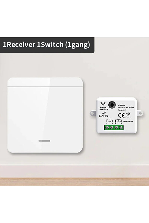 جهاز تحكم عن بعد لاسلكي صغير TNCE RF433MHz مع مستقبل واحد ومفتاح واحد، مفتاح إضاءة لاسلكي بتردد 433 ميجاهرتز، 1/2/3 أزرار