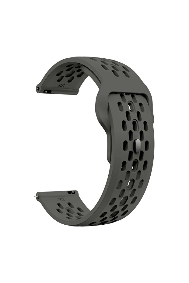 For 22mm Width Dark Grey Silicone Sports Strap For Active/Active 2 Bracelet 20 22mm Band For Balan