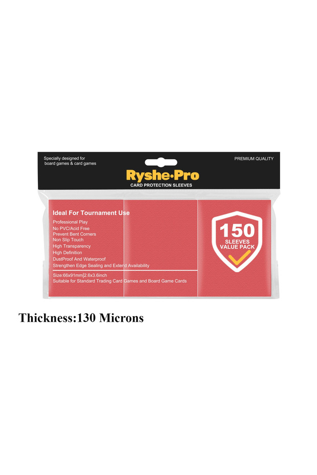 150pcs red 150Pcs Premium Card Sleeves 2.6"x3.6" Compatible with Standard Size Trading Cards for MTG