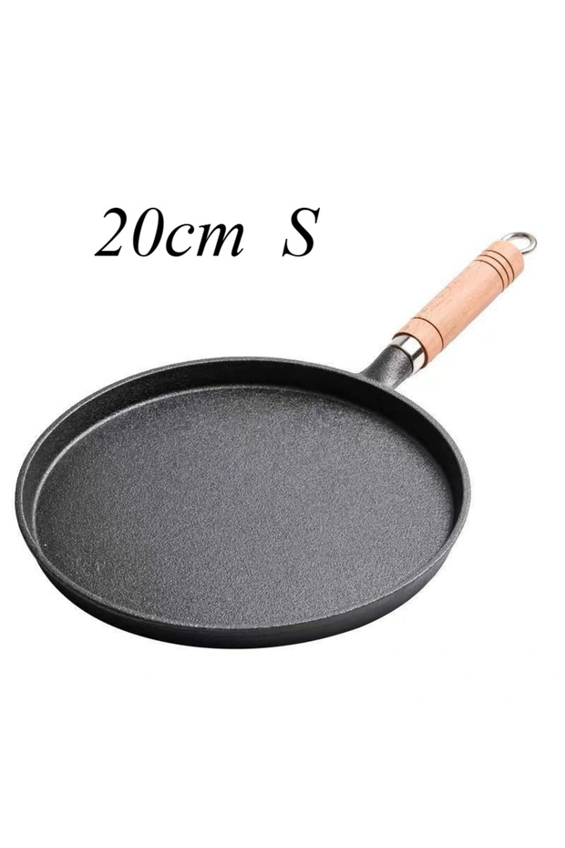 20cm 26cm Cast Iron Frying Pan Uncoated Non-stick Egg Pancake PanCrepe Maker Steak Frying Pot Gas In