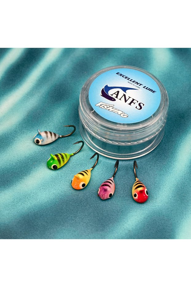 FCP29T-2794-5zhi-C ANFS Ice Fishing Jigs 5pcs/40pcs Ice Fishing Lures, Walleye Jig Ice Fishing Jigs