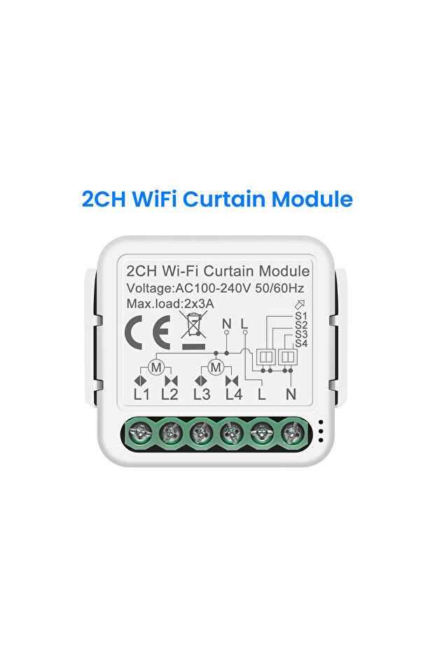 WF 2CH GIRIER Tuya Smart Wi-Fi RF433 ZigBee Curtain Switch Module for Electric Roller Shutter Blind