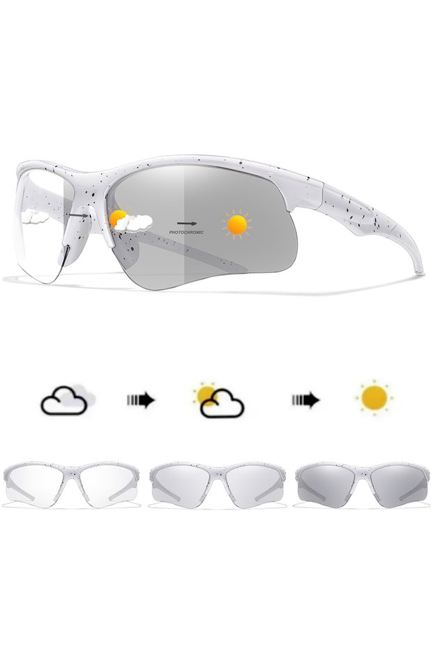 BZ15 Trendy Style Photochromic Sunglasses For Men Women Outdoor Mtb Bicycle Cycling Runnging Eyewear