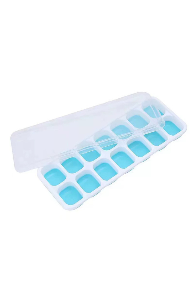 Blue 14 Grid Ice Cube Tray Silicone Mold Square Ice Cube Tray Mold Ice Cube Maker Non-toxic Durable