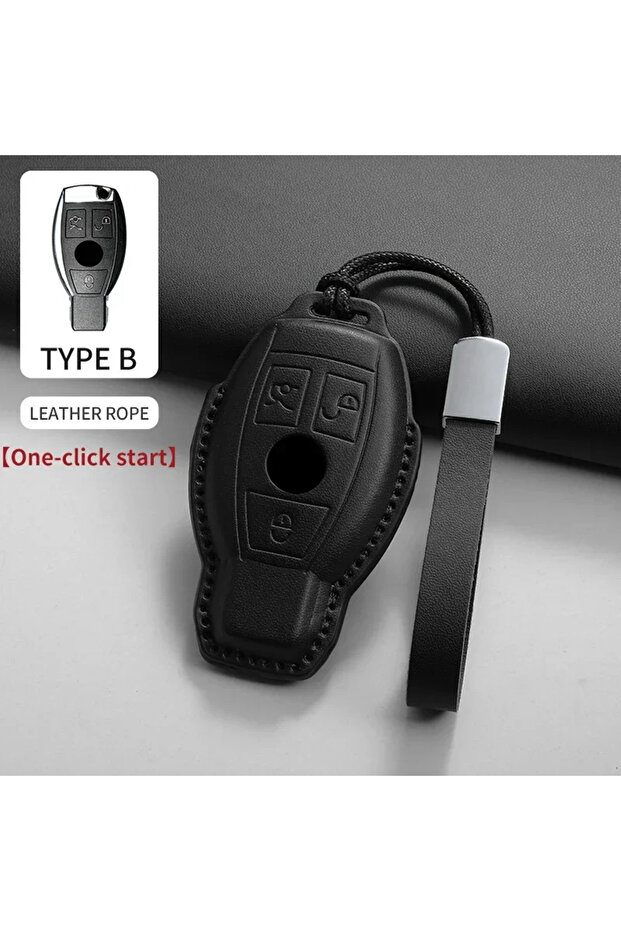 غطاء مفتاح سيارة أسود B2 لسيارات مرسيدس بنز الفئة A وB وC وE وG وS وGLS وGLA وGLK وE200 وE400 وE63 وS350 وC260