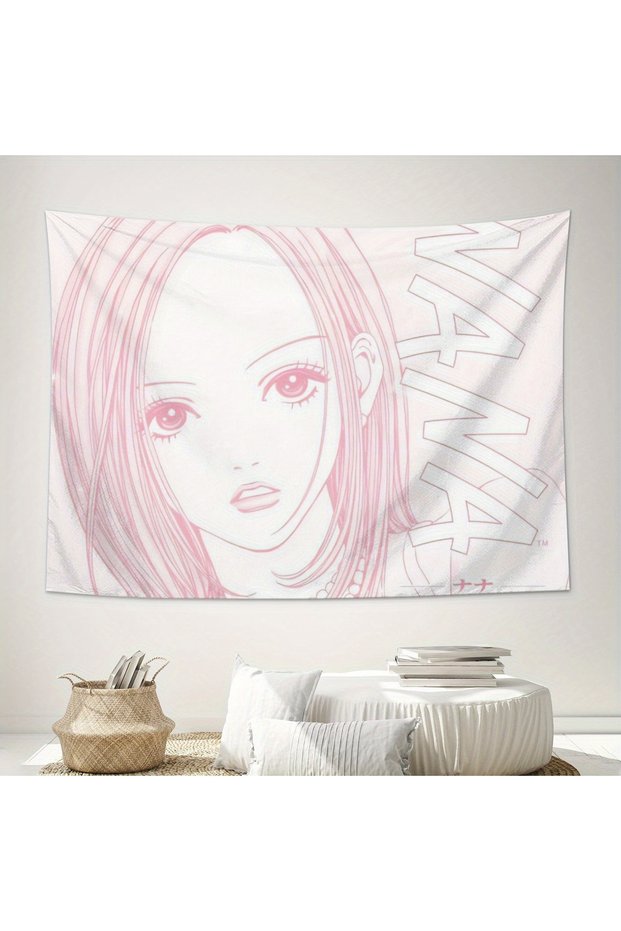 40X60CM(1.3X2FT BU-1 VIKAMA NANA Komatsu Nana Pink Thread Tapestry Japanese Girl Anime Atmosphere In