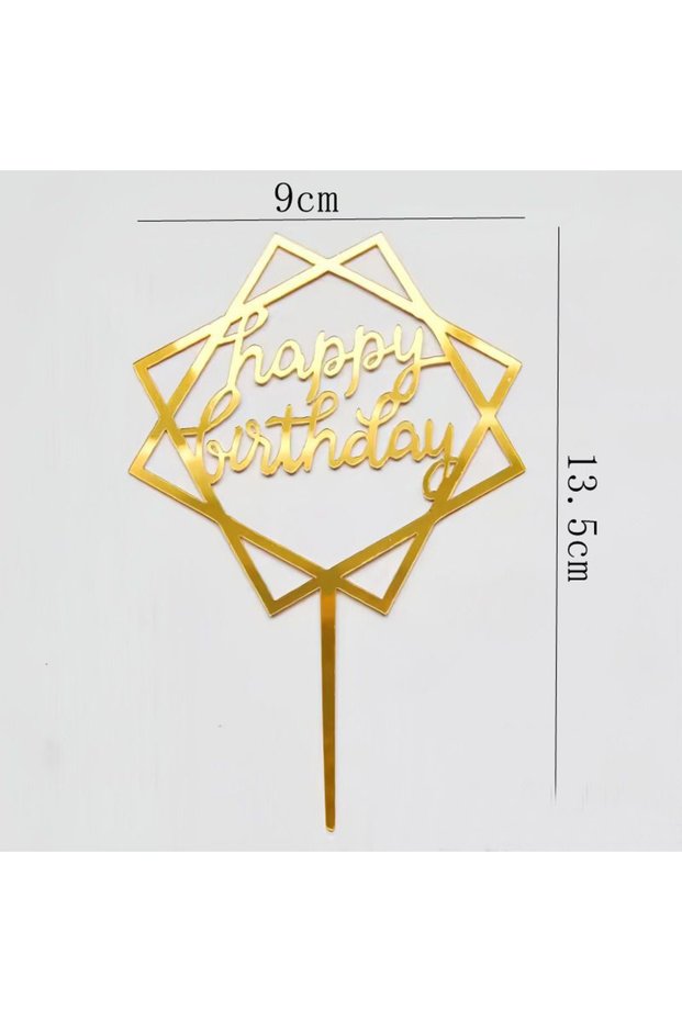 10Pcs D 10/20Pcs 14cm Happy Birthday Cake Topper Acrylic Letter Cake Toppers Party Supplies Happy Bi