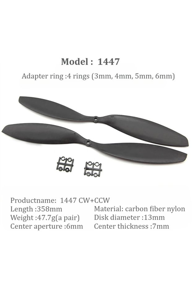 A pair 1447 1Pair Gemfan Carbon Fiber Nylon CW CCW PROP 8038 8045 9047 1045 1147 1238 1447 Propeller