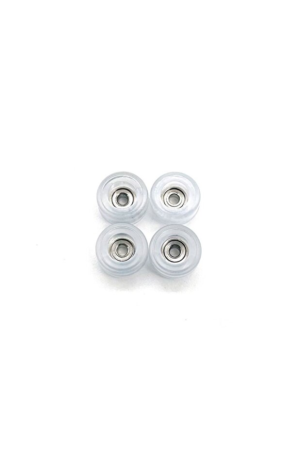 4Pcs transparent 4Pcs Urethane CNC Bearing Wheel For Fingerboard Professional PU+Metal Mini Finger S