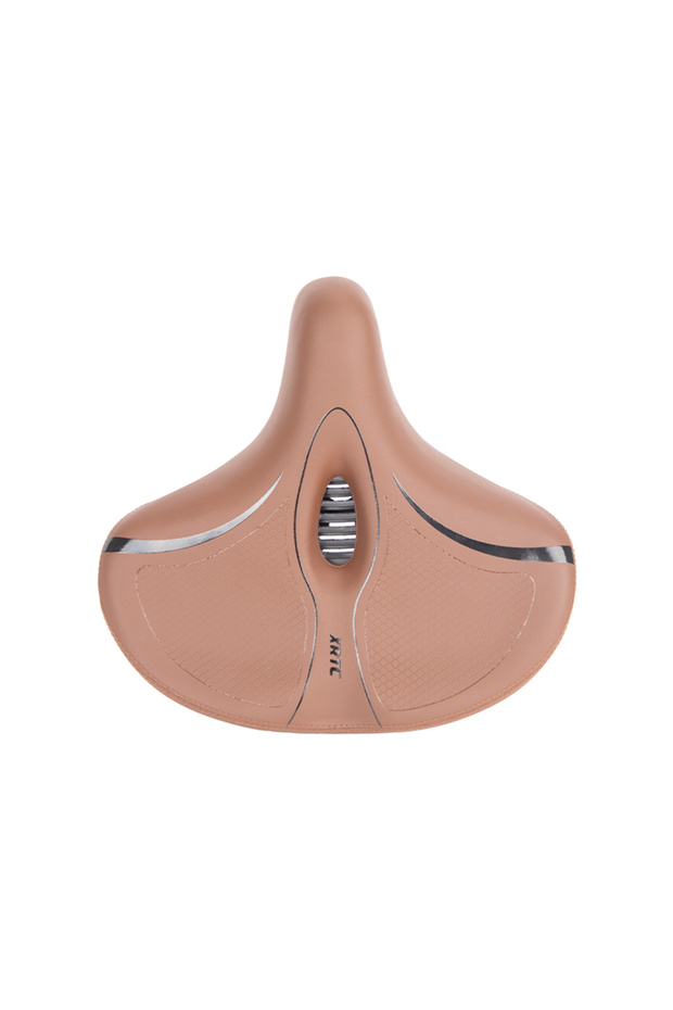 Brown Oversized Bike Seat Comfortable Replacement Bike Saddle Extra-Large Soft Bike Saddle Waterproo