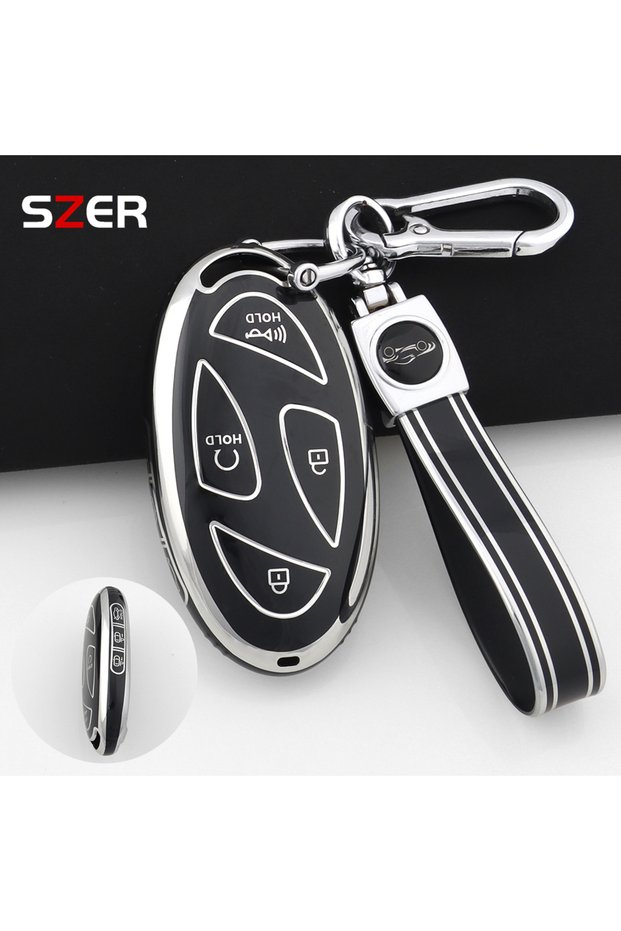 7 BTN Black Set 2 Fashion TPU Car Smart Key Case Cover For Hyundai IONIQ 6 New Grand Prix GN7 Kona 5
