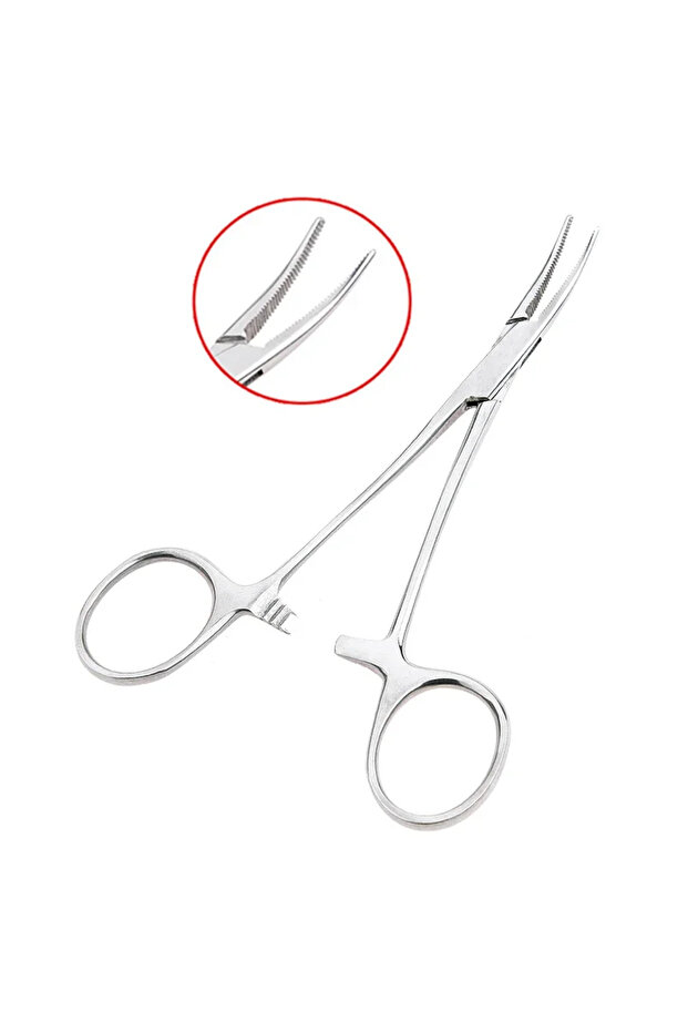 12.5cm Curved Mouth Stainless Steel Hemostatic Forceps Surgical Forceps Tool Hemostat Locking Clamps