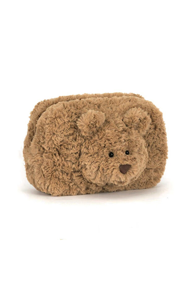 Bear Head 1pcs 1pc Cute Cartoon Plush Pencil Case Large Capacity Pencil Case Stationery Storage Bag