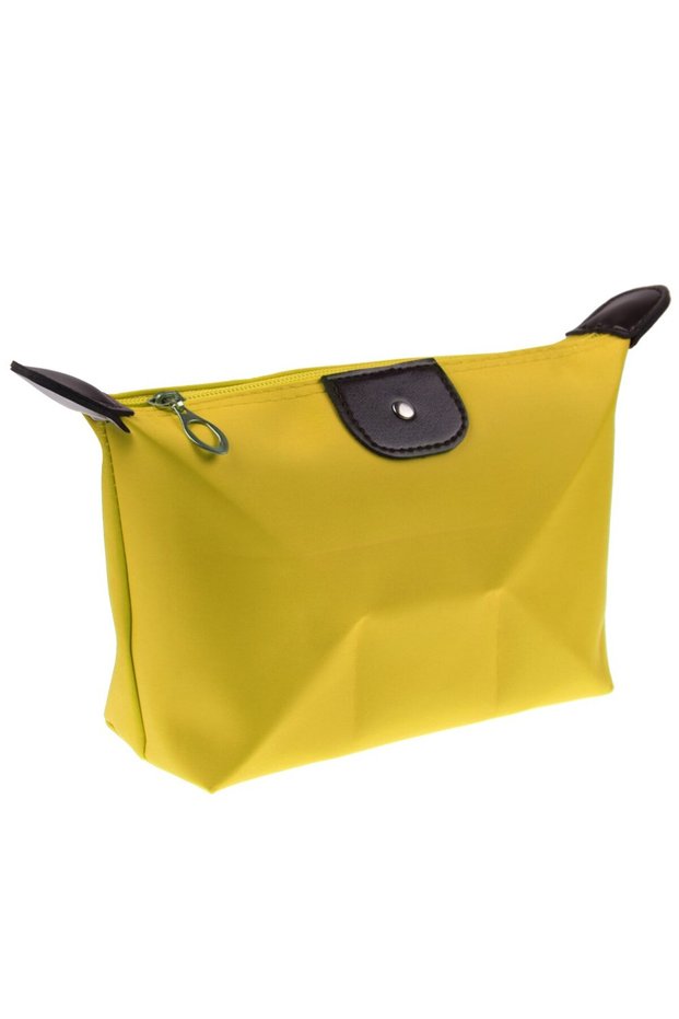 Yellow Korean Dumpling Cosmetic Bags Travel Handbag Portable Women Makeup Holder Toiletry Pouch Wate