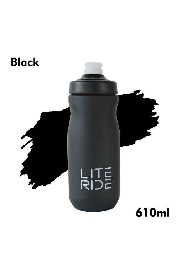 610ml black LITERIDE 610ml/710ml Bicycle Bottle MTB Road Bike Water Bottle Outdoor Sports Plastic P