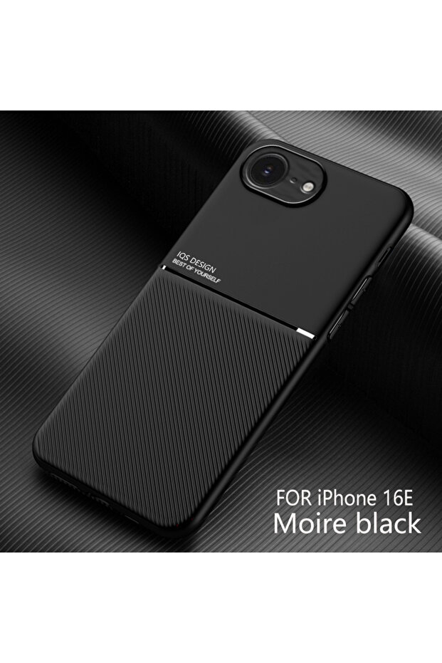 iPhone 16e Black Magnetic Matte Anti Slip Phone Case For iPhone 16E