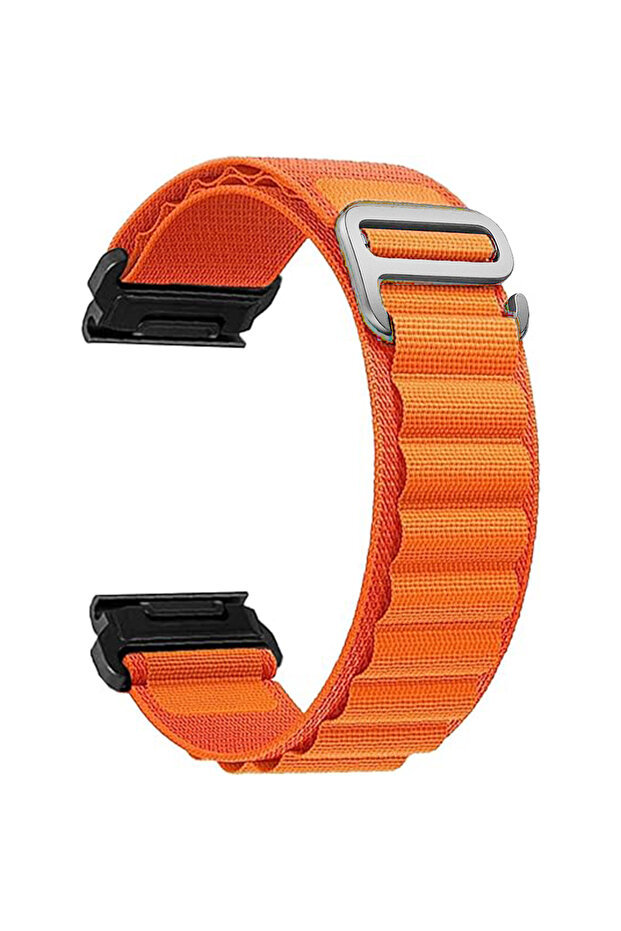 QuickFit 22mm Orange 20mm22mm 26mm Nylon Quick Fit Strap for Garmin Fenix 7X 7 7S Pro Fenix 6X 6 5X