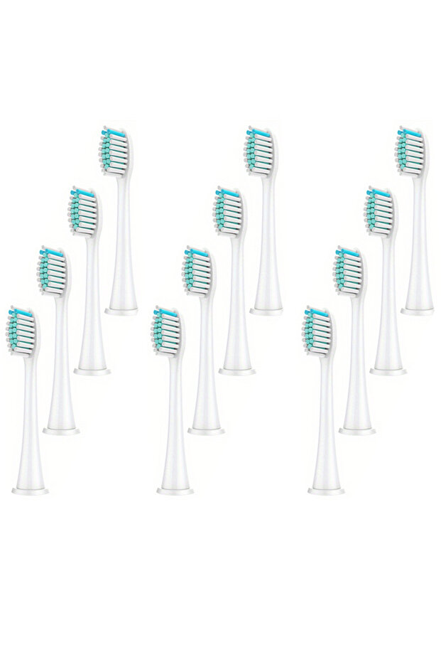 white 12 pcs 4/8 Replacement Brush Heads, Suitable for Onicare DiamondClean HX3/HX6/HX9 Series Elect