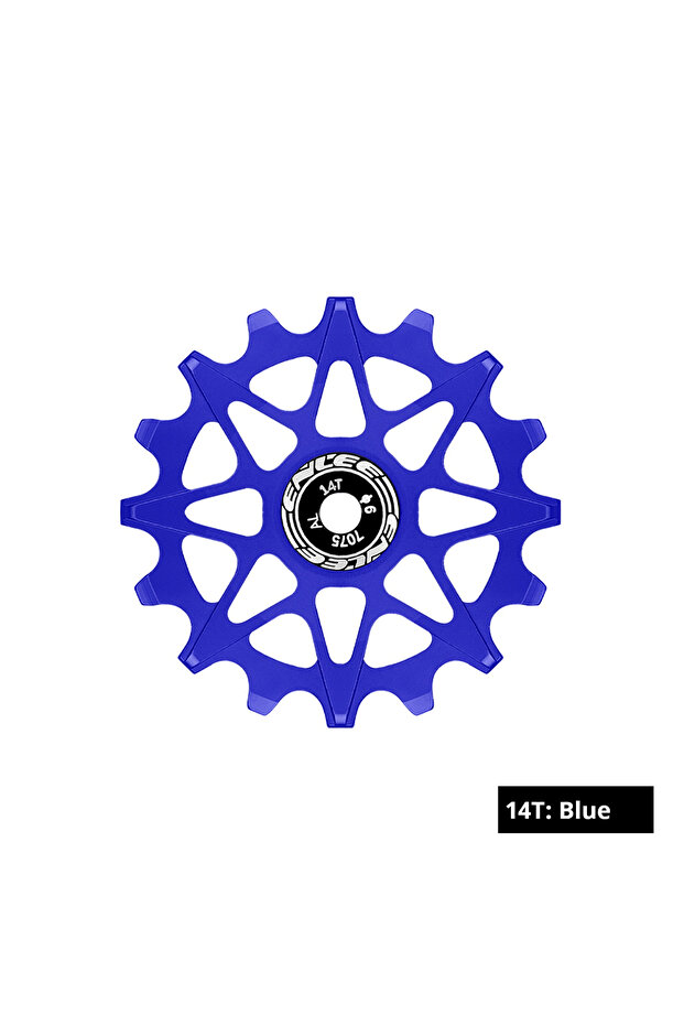 TaoCi 14TBlue ENLEE Bicycle Rear Derailleur Positive And Negative Tooth Ceramic Guide Wheel Mountain