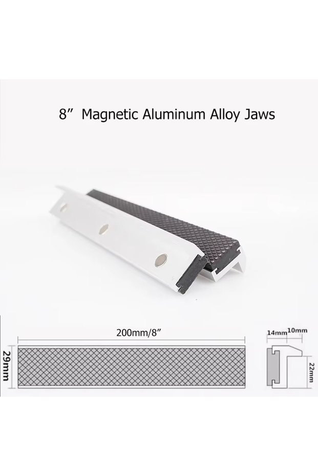 LTL3B08 Magnetic Protective Cover for Vise,Jaws Protect Cover, Aluminum AlloyRubber Hand Tools, Benc