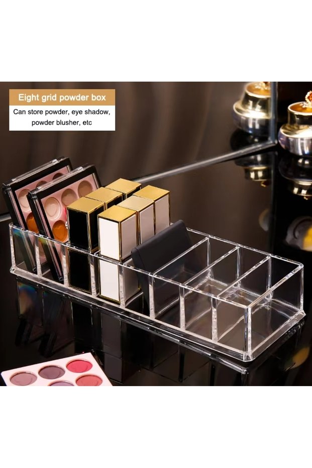 Clear Cosmetic Storage Box Powder Storage Box Lipstick Rack Nail Polish Display Rack Cosmetic Powder