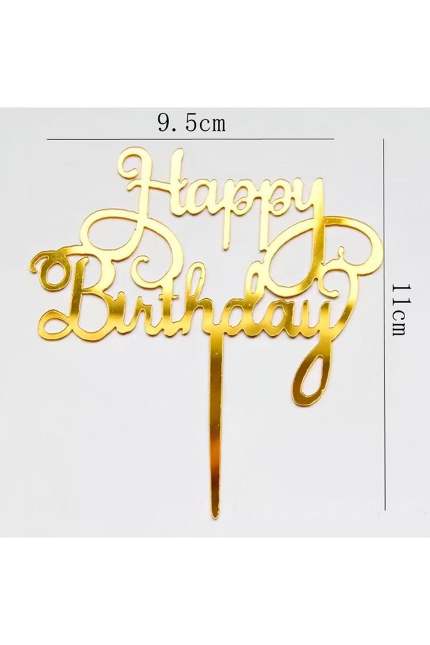 20Pcs A 10/20Pcs 14cm Happy Birthday Cake Topper Acrylic Letter Cake Toppers Party Supplies Happy Bi