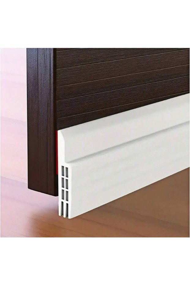 WHITE 1PC 1m/39.37inch Door Bottom Seal Strip Under Door Weatherstrip Sealing Strips Draft Stopper D