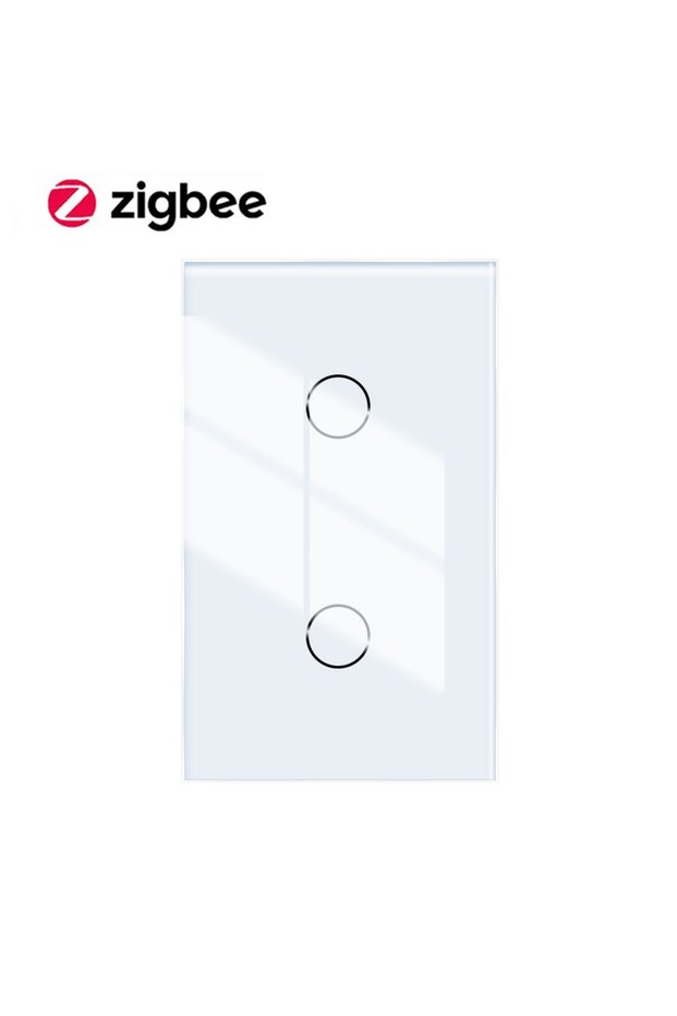 US Standard Zigbee-2G-White Zigbee Smart Switch Alexa Google Voice Control No Neutral Wire Install T