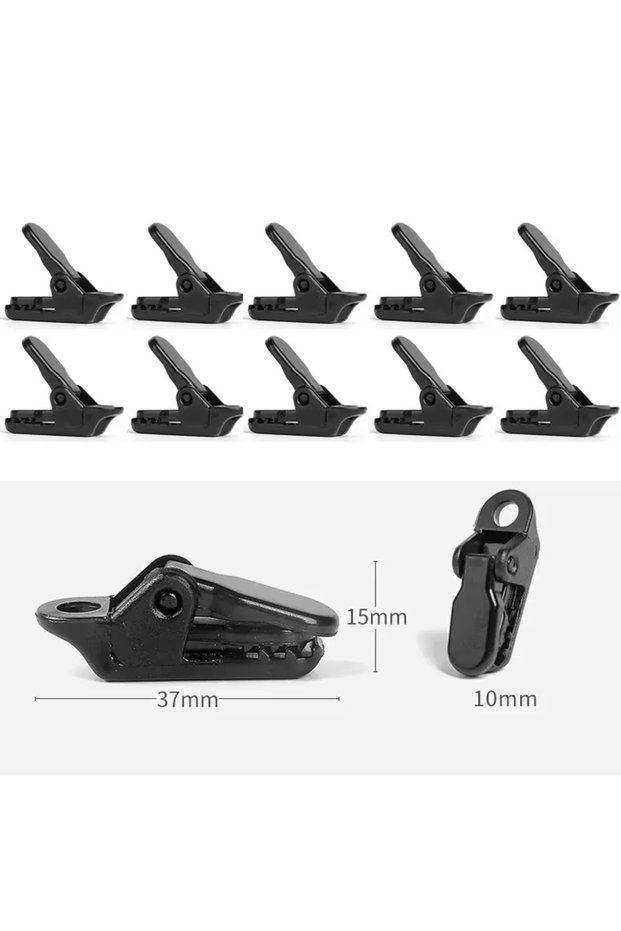 10PCS Sturdy Anti-Wind Tent Clips, Heavy Duty Camping Clamps for Securing Tarpaulin & Tent Outdoor F