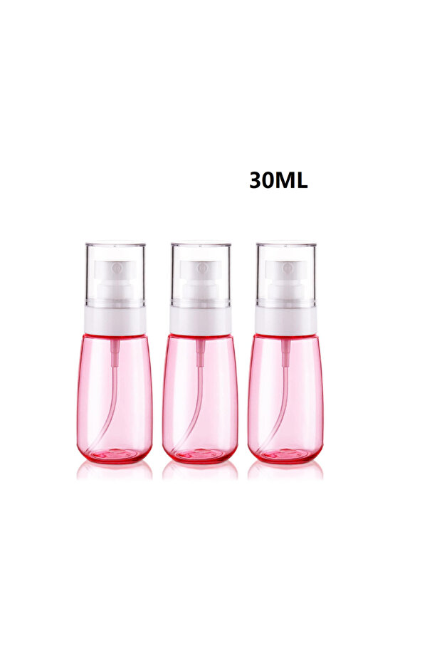 3PCS 30ML pink 3-Piece Small Spray Bottle, Travel Fine Mist Mini Empty Spray Bottle, Leak-Proof, Sui