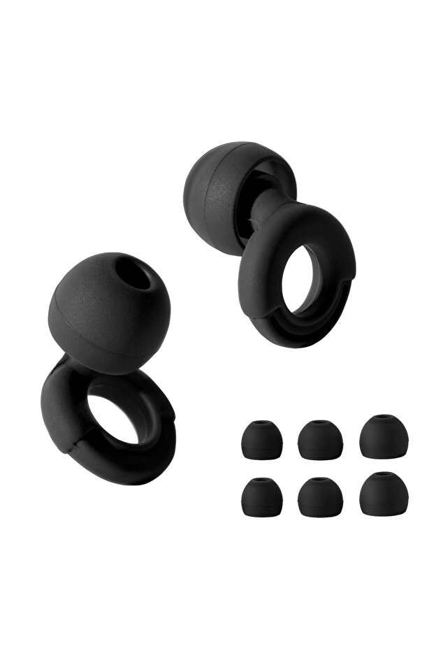 1set Black HUAK Soft Silicone Earplugs Noise Cancellation, Comfortable, Sleeping Earplugs Swimming